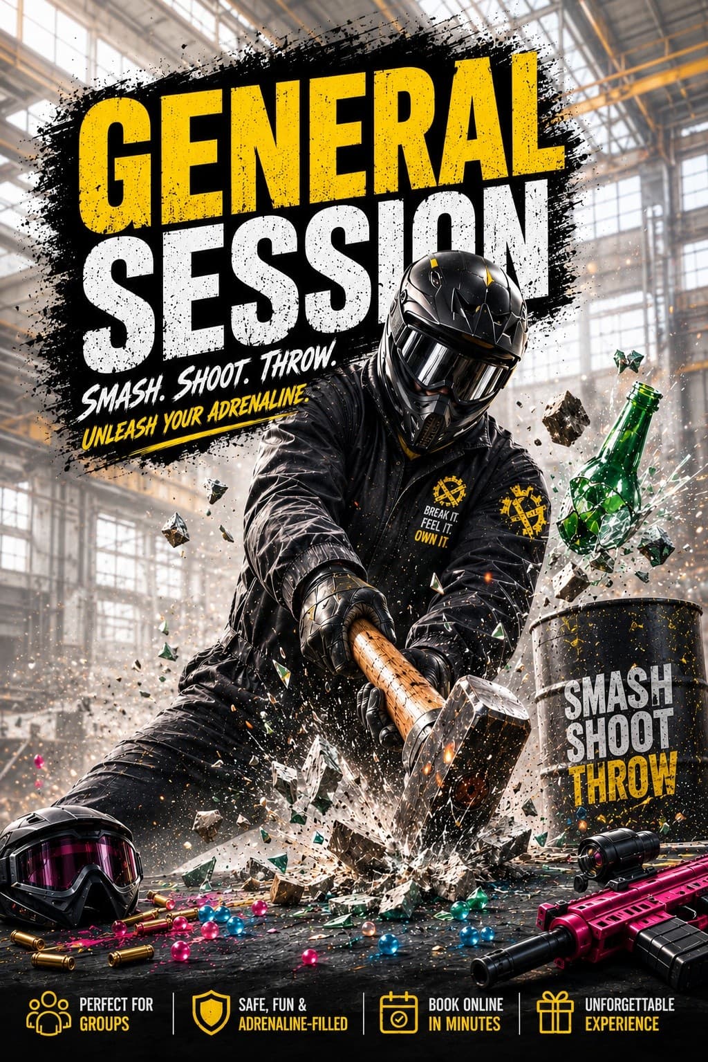 Rage Room North Booval: General Smash Session One Person at 83 Oxford St