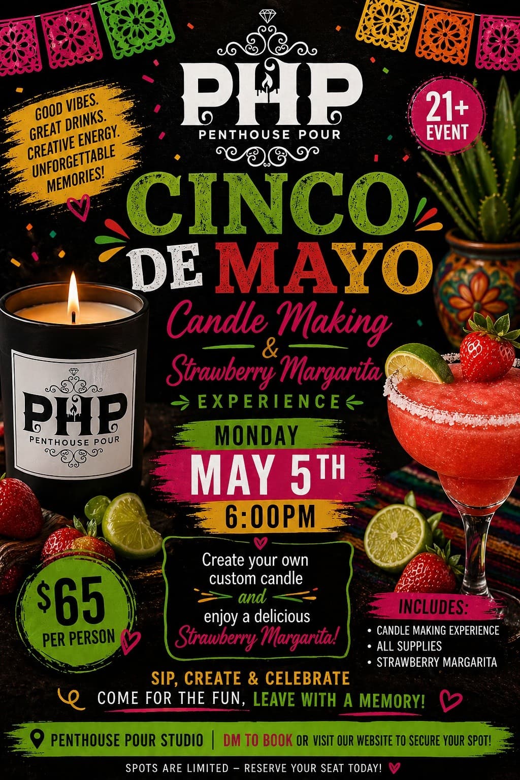 Candles & Margaritas: Hands-On Candle Workshop and Margarita Tasting in Hartford