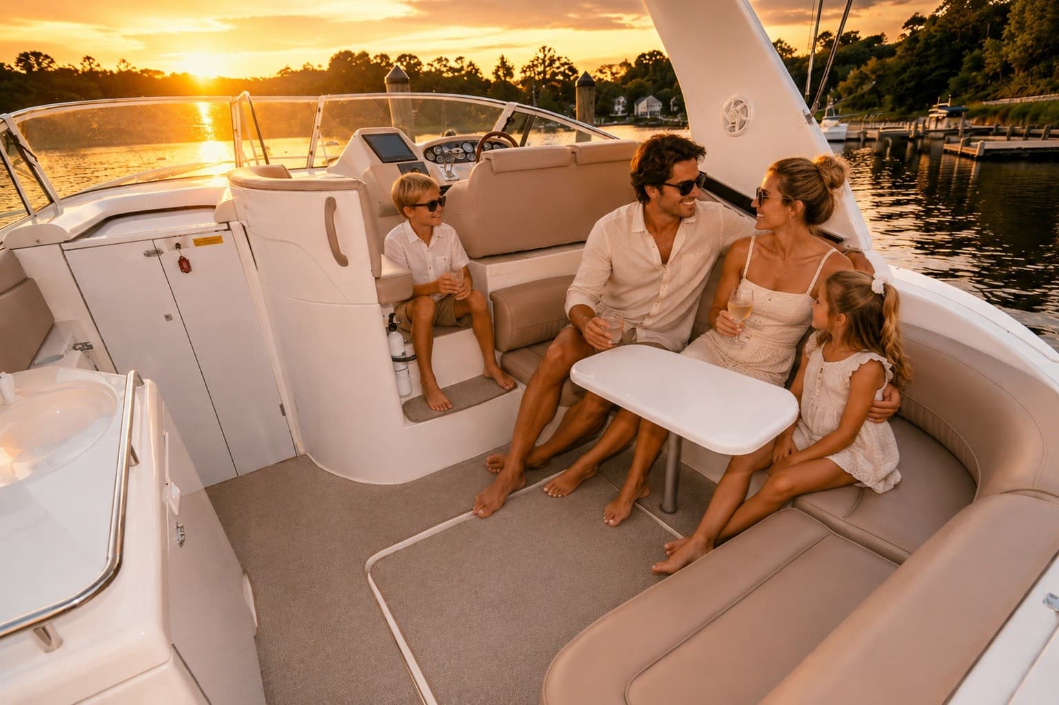 Golden Hour Sunset Yacht Cruise on Lake Wylie — Private Two-Hour Charter photo 1