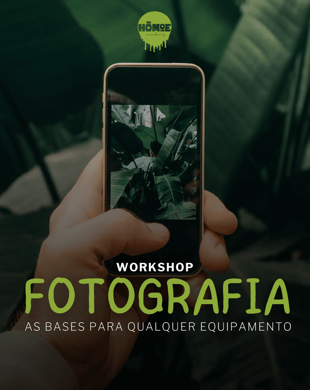 Photographer shooting lush forest scene with smartphone camera