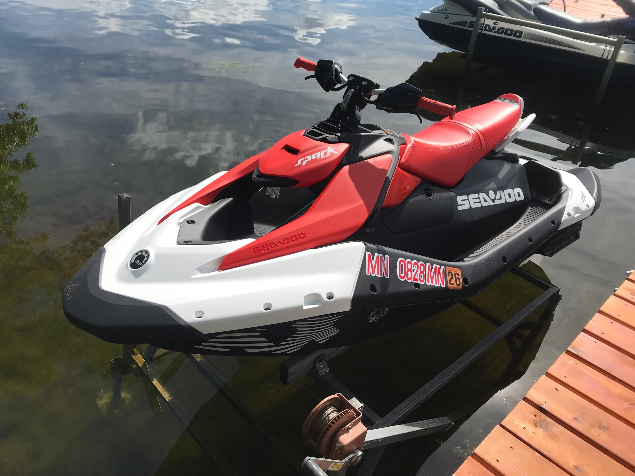 Seadoo Trixx Jet Skiing with 2SledsAndaTrailer.com in Grey Eagle