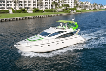 Private Biscayne Bay Charter on the 65ft Aicon G — Miami Yacht Rental