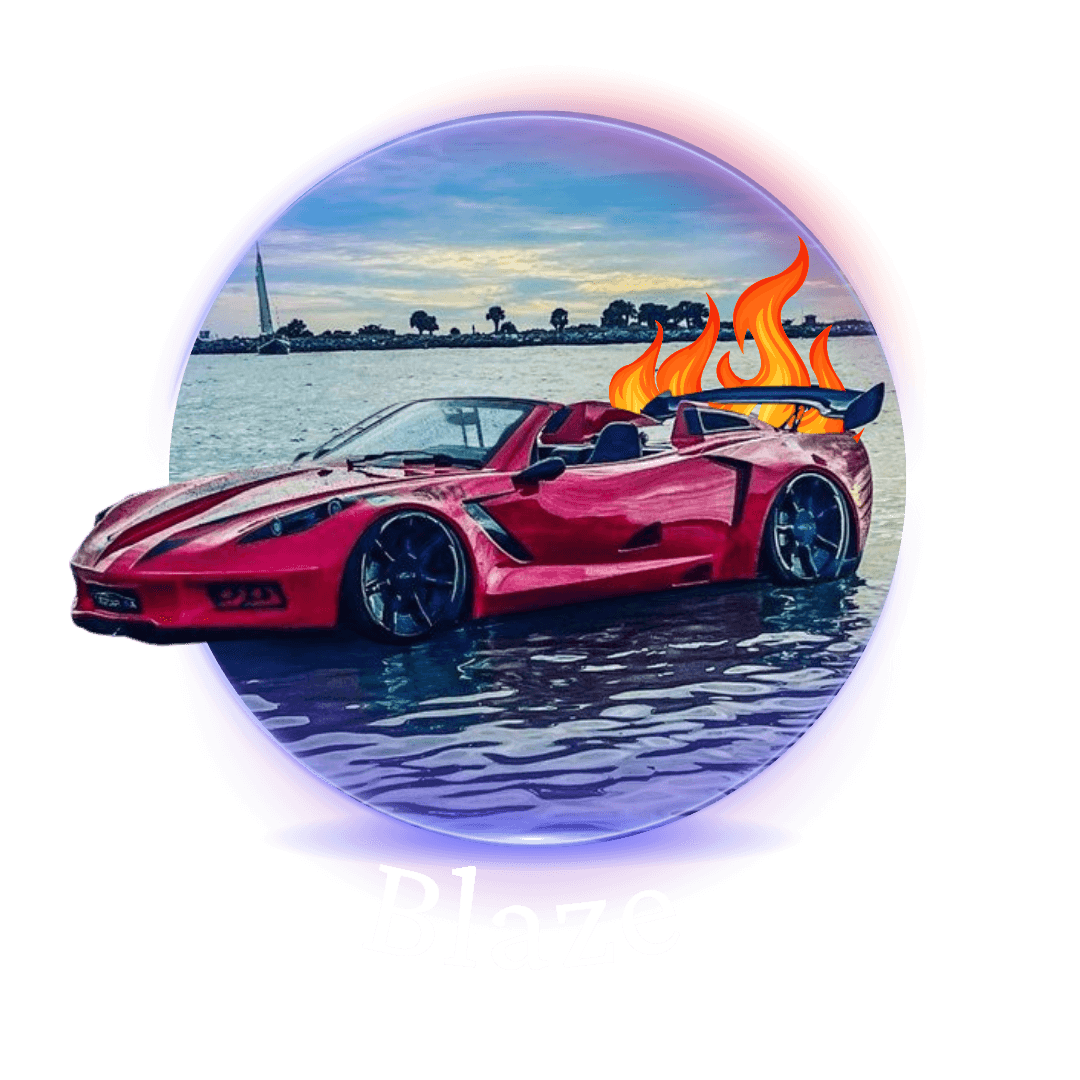 Water Activities: Blaze Red Jet Car Adventure in the Heart of the Water