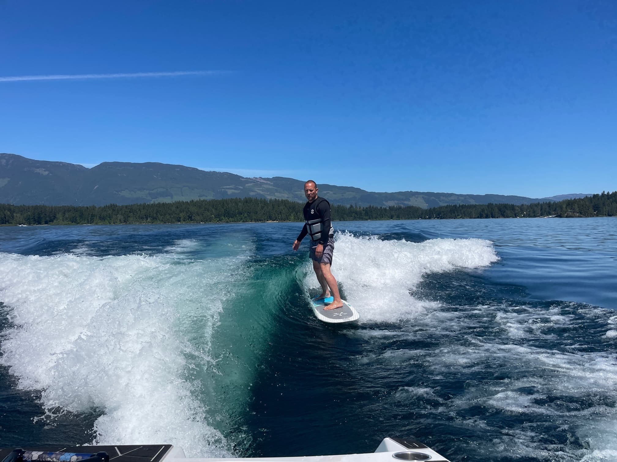 Water Activities at Fish and Duck Sproat Lake Resort: Wake Surf Experience