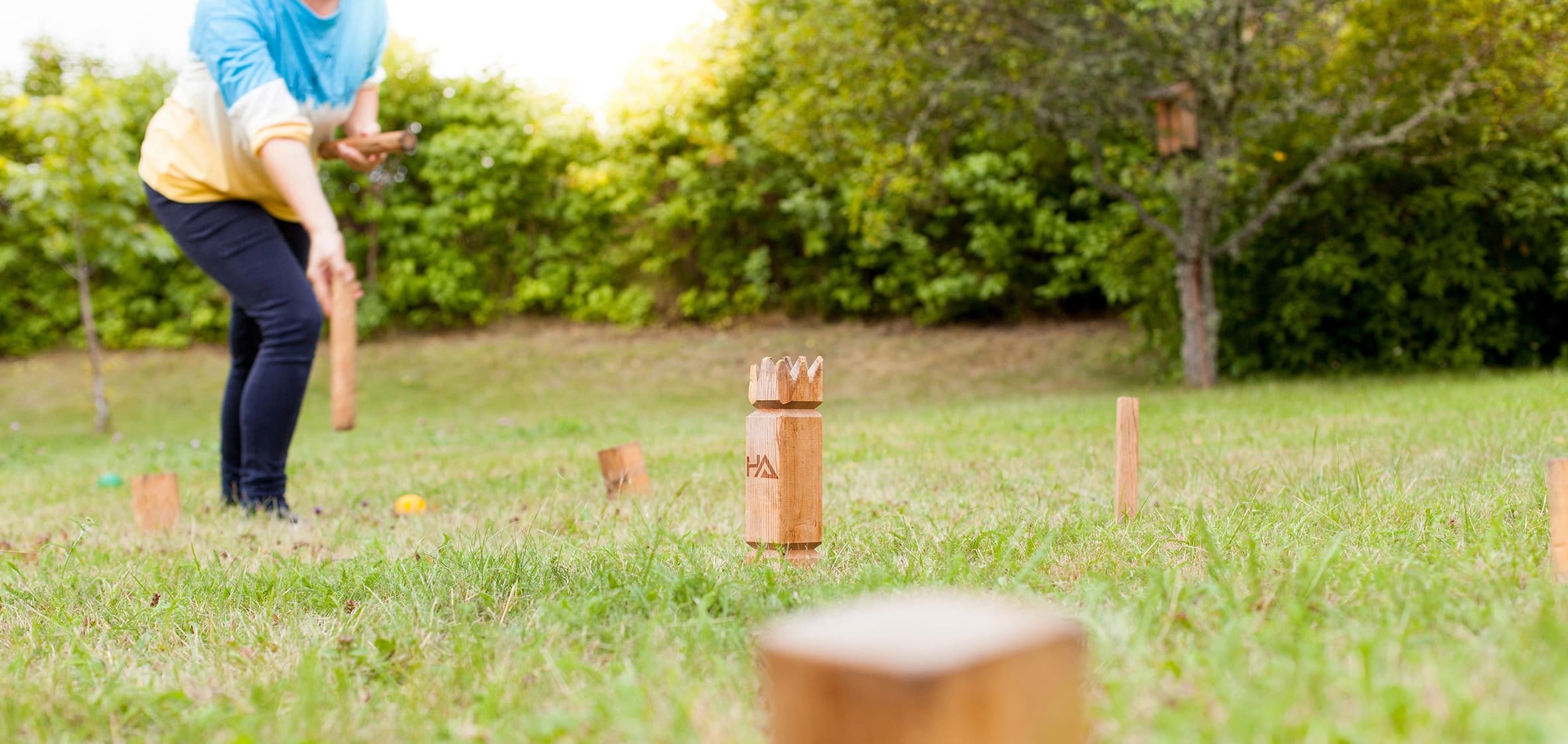 Giant Kubb Fun at Hanmer Springs Adventure Centre
