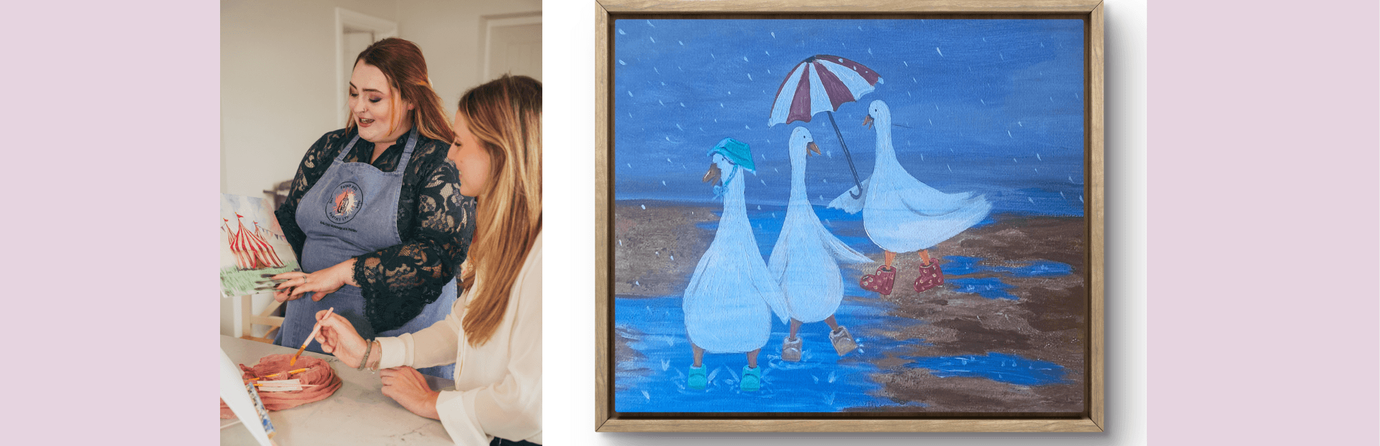 Paint and Sip Night at The Kings Arms, Prestbury — Rainy Parade Workshop