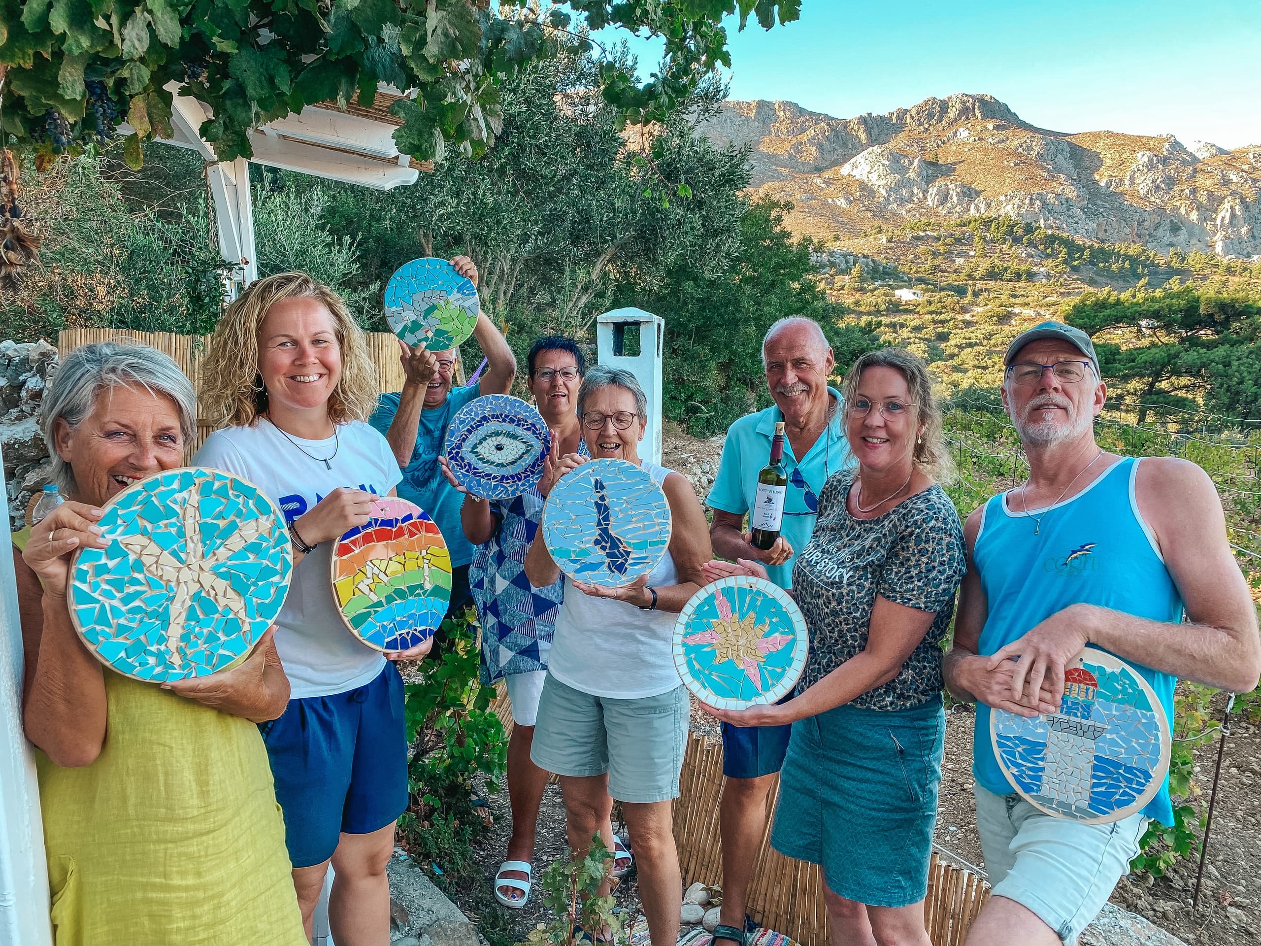 Art & Walk Mosaic Workshop in Serene Vineyard Setting