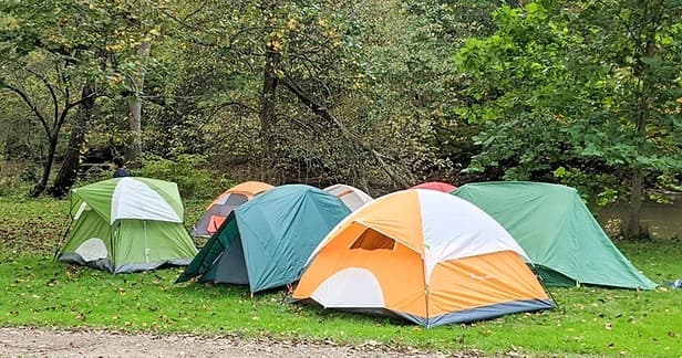 Group Site 6 Camping at Camp Hi Canoe & Kayak, Hiram Ohio