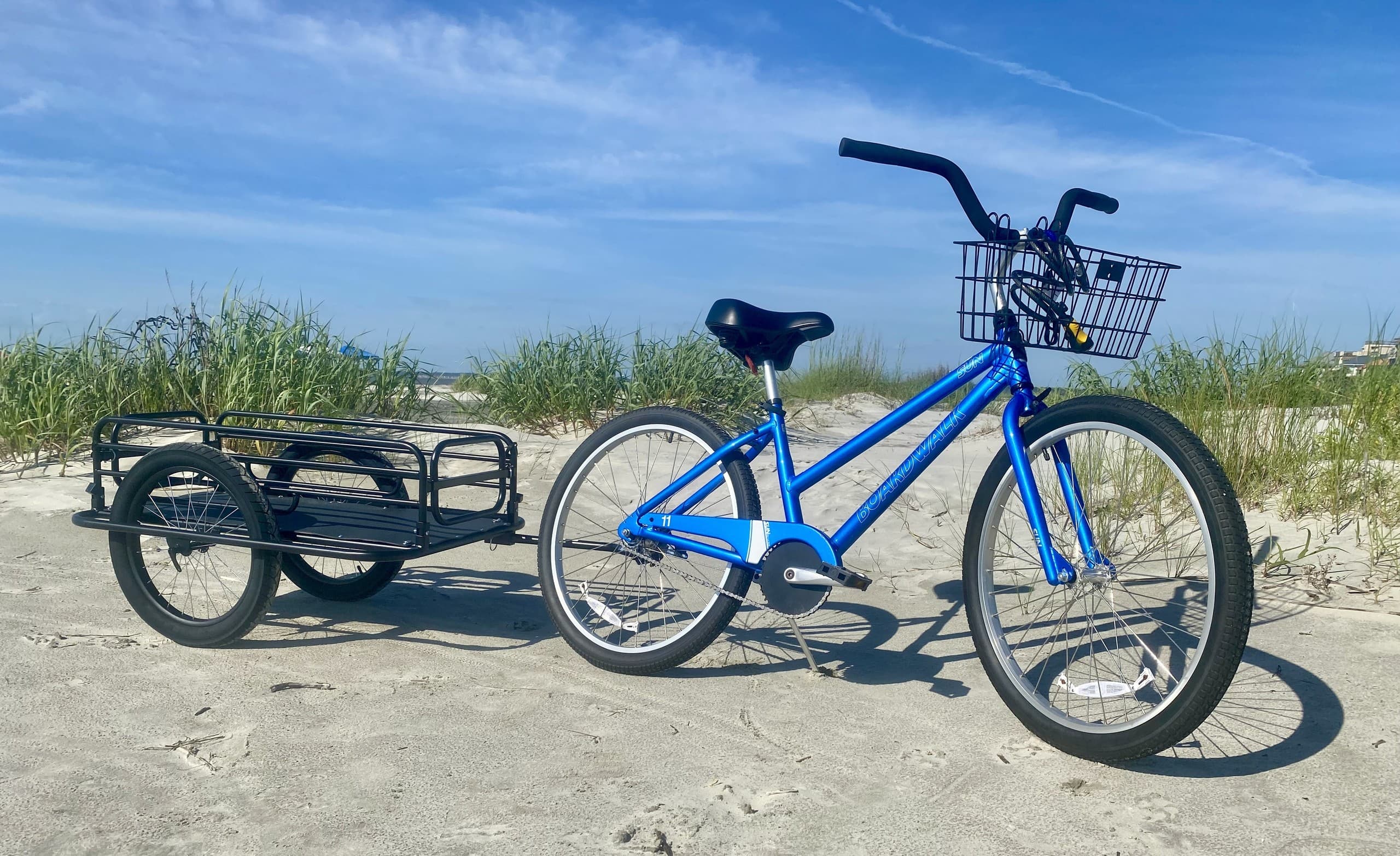 Beach Haul Made Easy: Rent a Heavy-Duty Bicycle Cargo Trailer on St. Simons Island