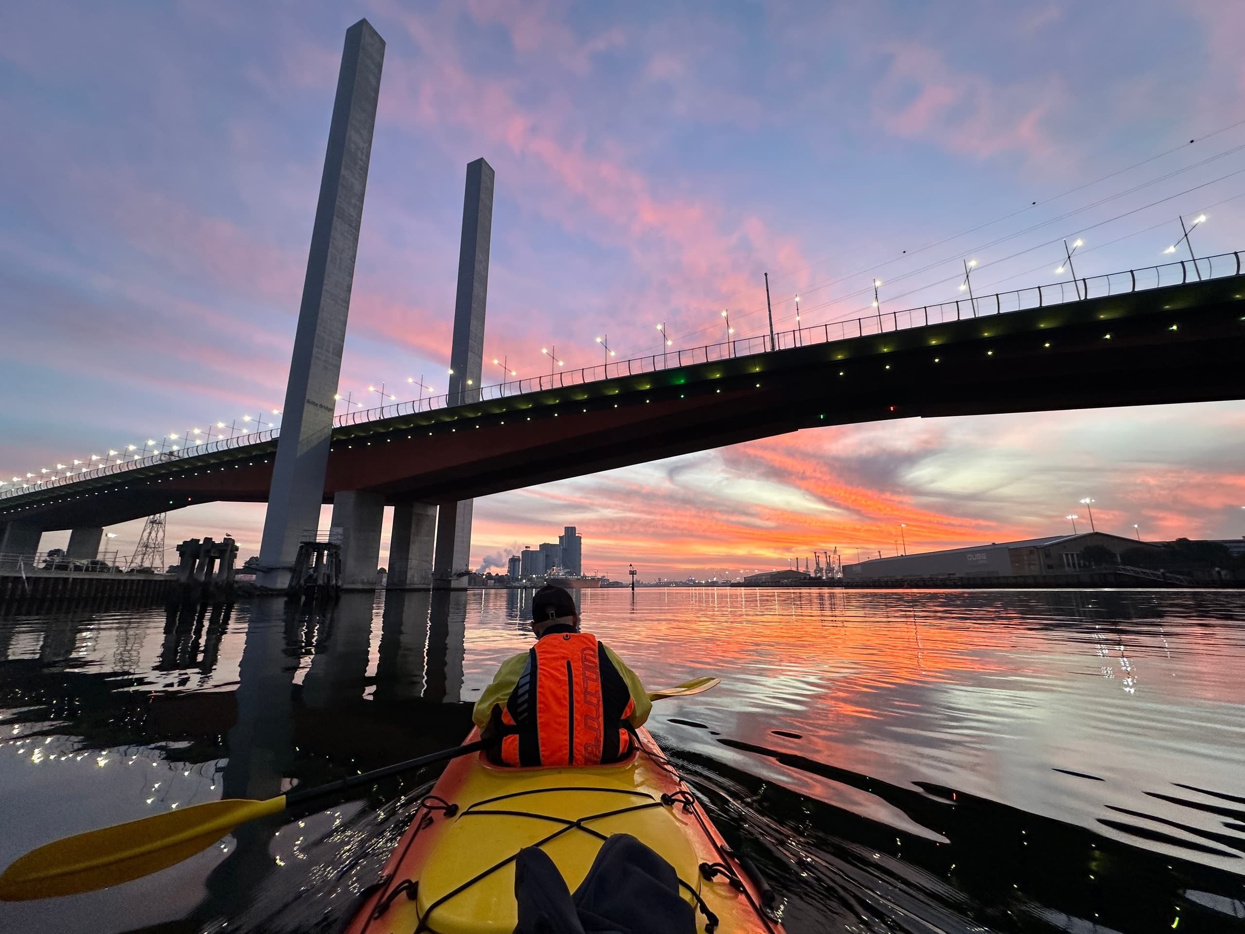 Moonlight Kayak Tour by Kayak Melbourne on the Yarra River