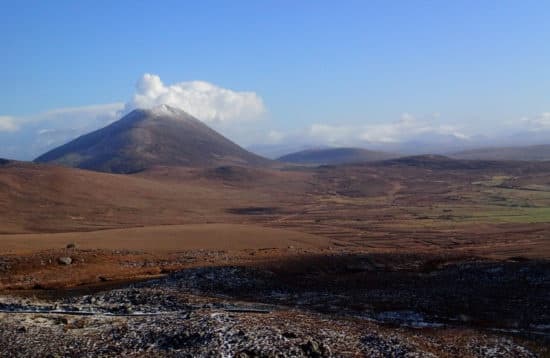 Remote mountain hiking and moorland views on Achill Island