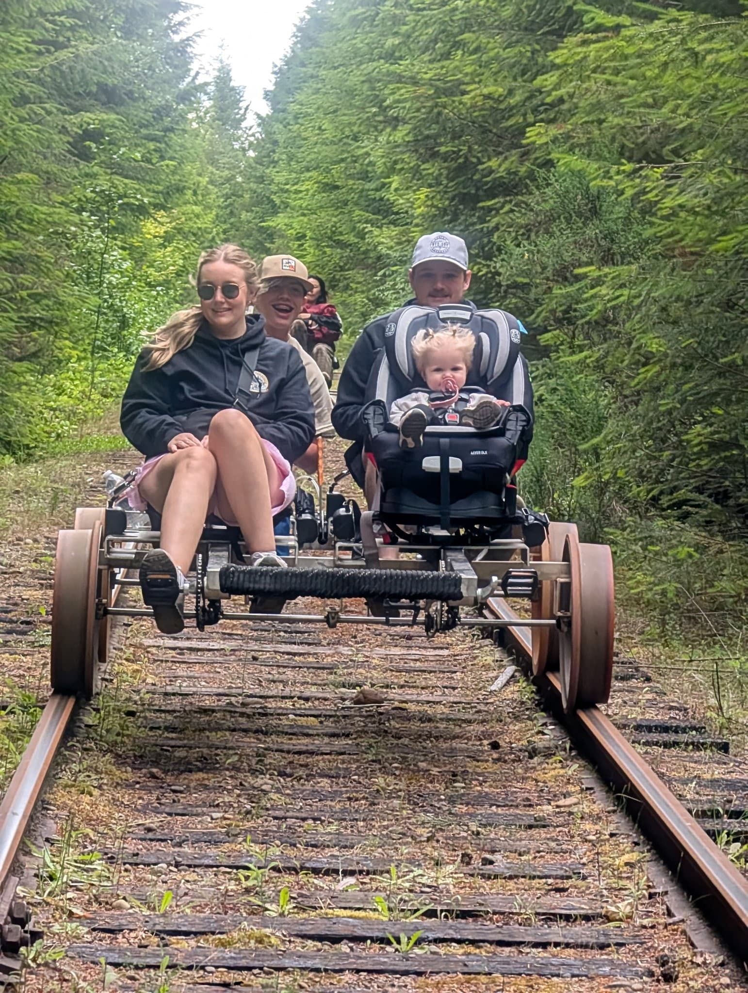 Sunset Railride: 13-Mile Quadricycle Tour on Shelton’s Historic Logging Line