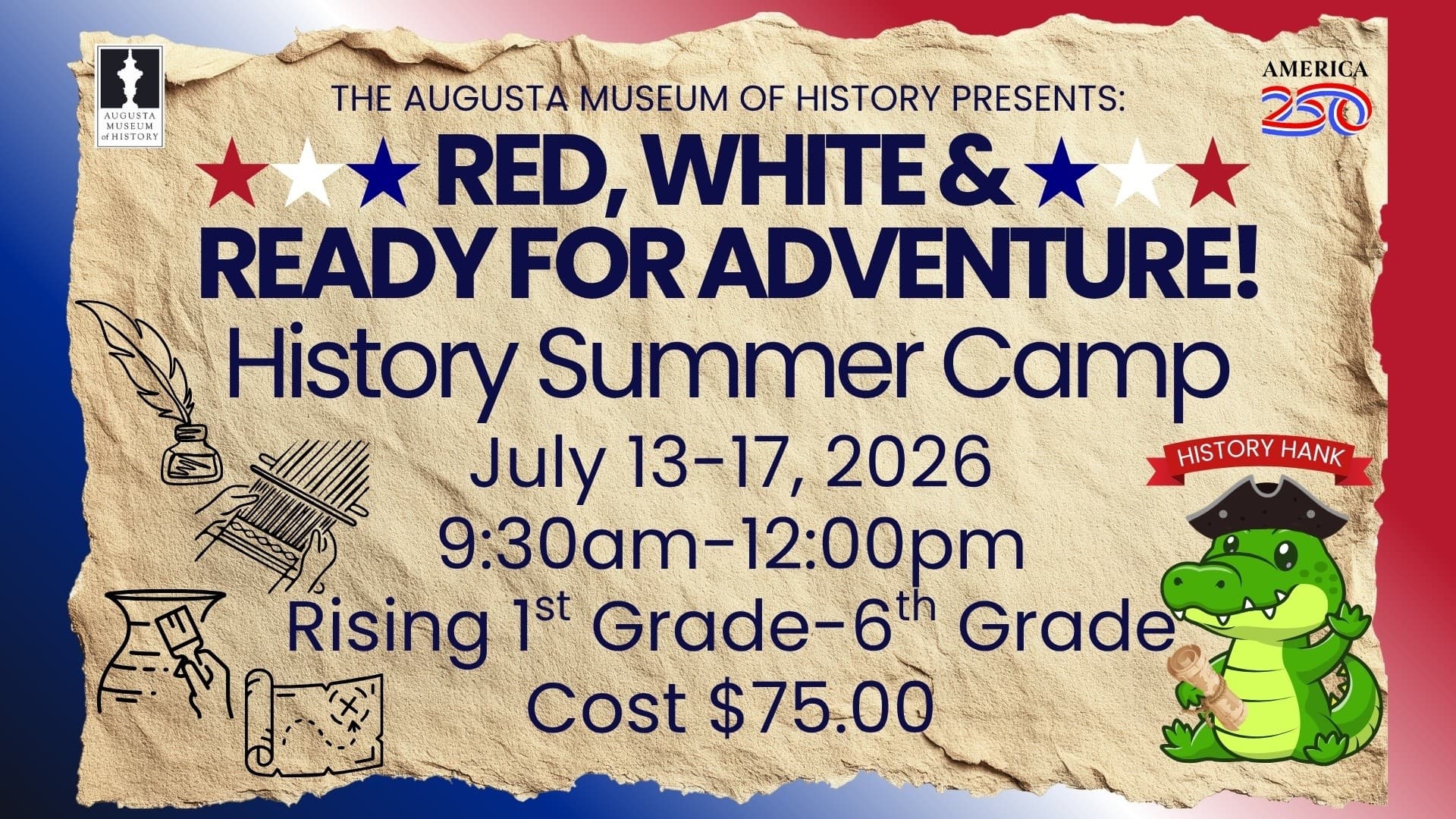 Hands-On History: Red, White & Ready Summer Camp at Augusta Museum