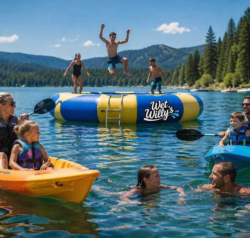 All-Day Lake Fun in Athol: Wet Willy's Splash Starter Package for Families