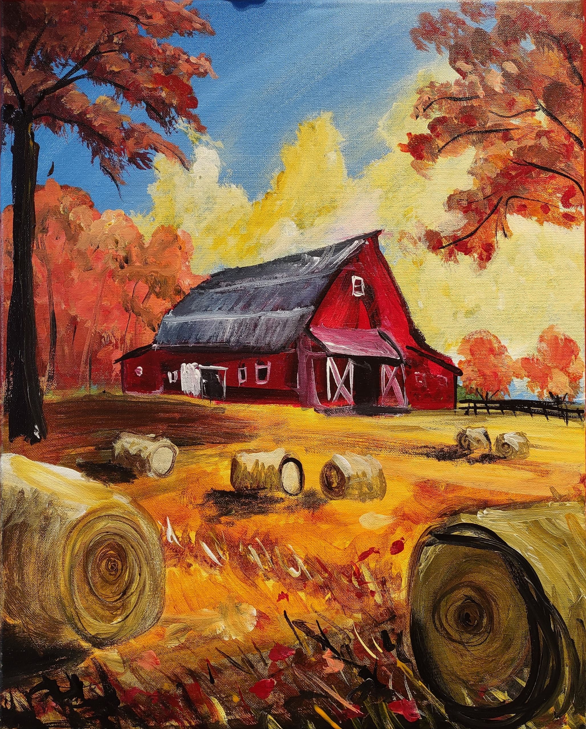Sip-and-Paint in Omaha: Personalized Last-Name Trees Workshop (10x12 Board)