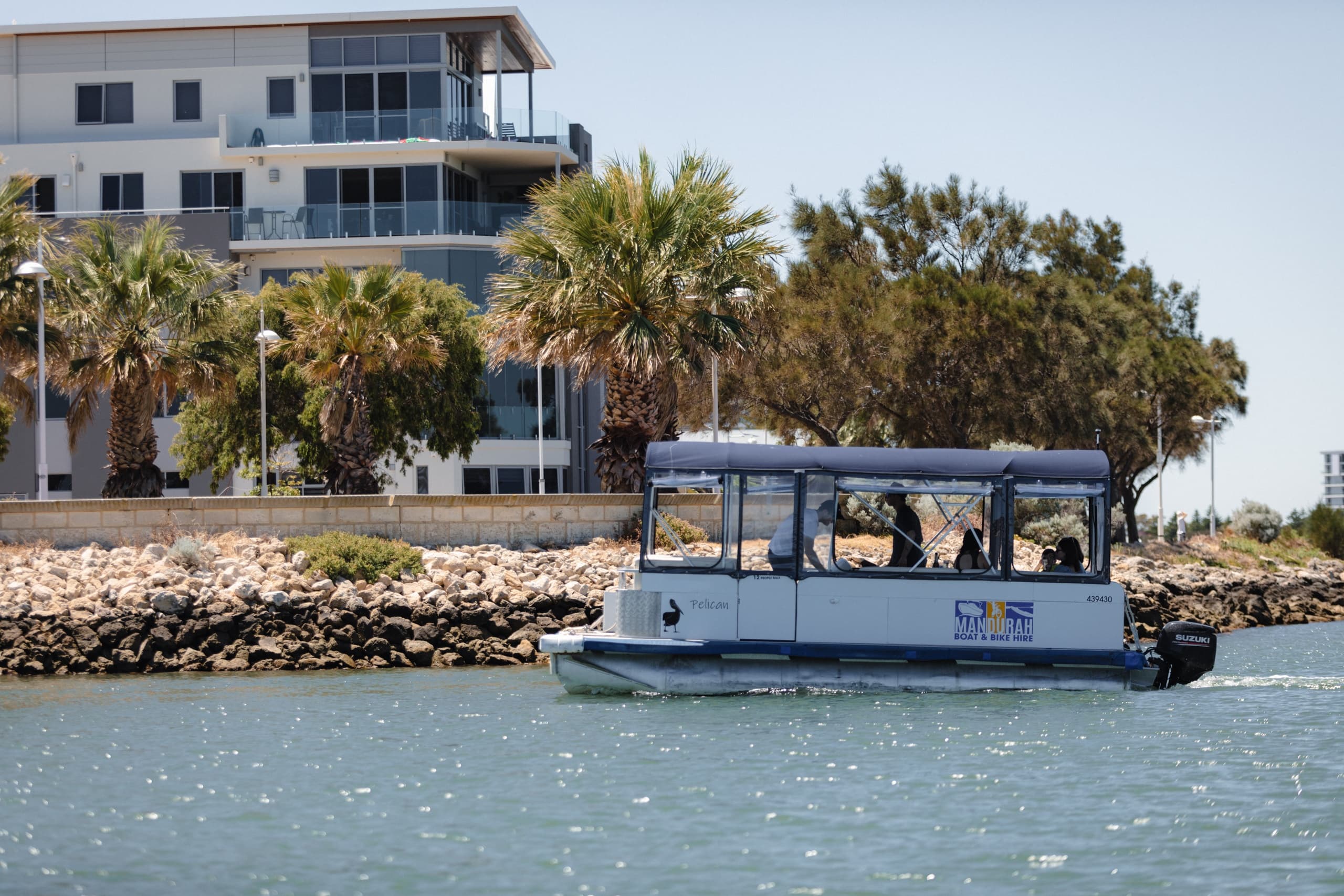 Mandurah Boat Hire’s 12 Person Pontoon: Group Water Adventure WA