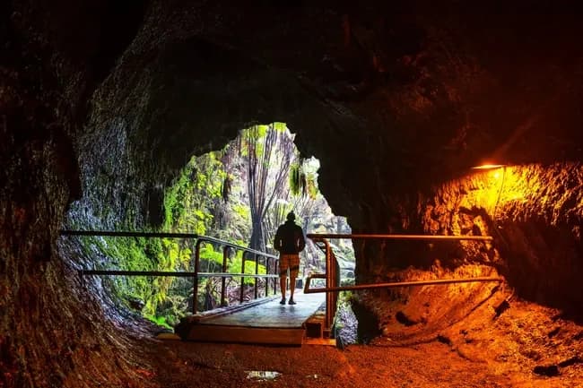 Overnight at Kīlauea: Helicopter Rides, Lava Tubes & Volcano House Stay photo 1