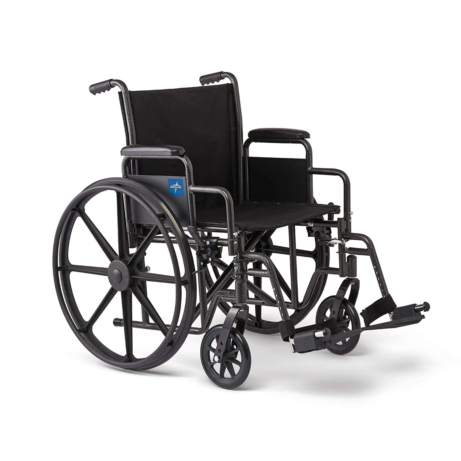 Standard transport wheelchair on white background product shot