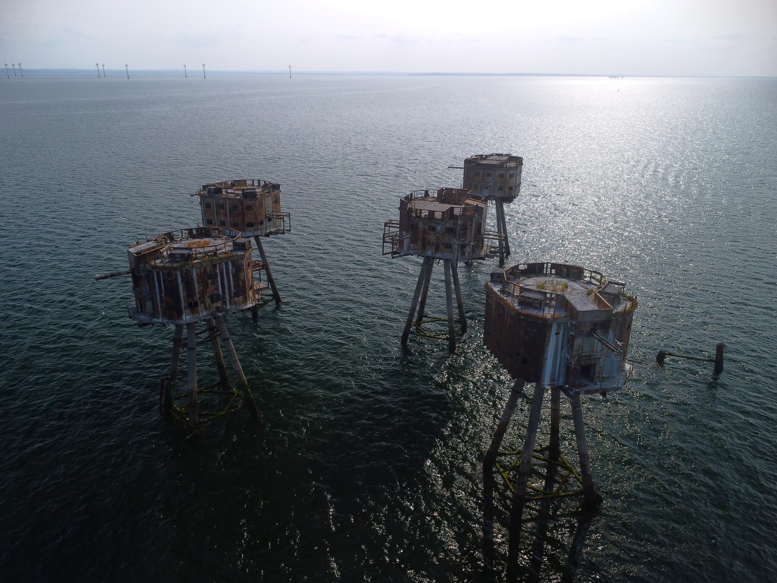Drone Grand Forts Tour — Drone-Friendly Boat Trip from Queenborough to Thames Estuary Forts photo 3