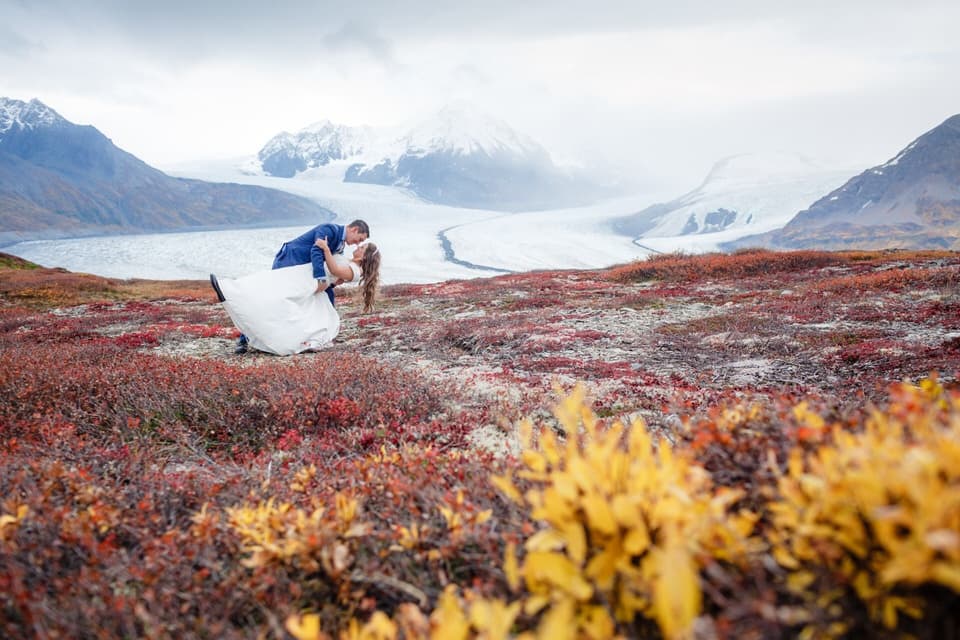 Alaska Helicopter Tours' Glacier Elopement Package in Palmer
