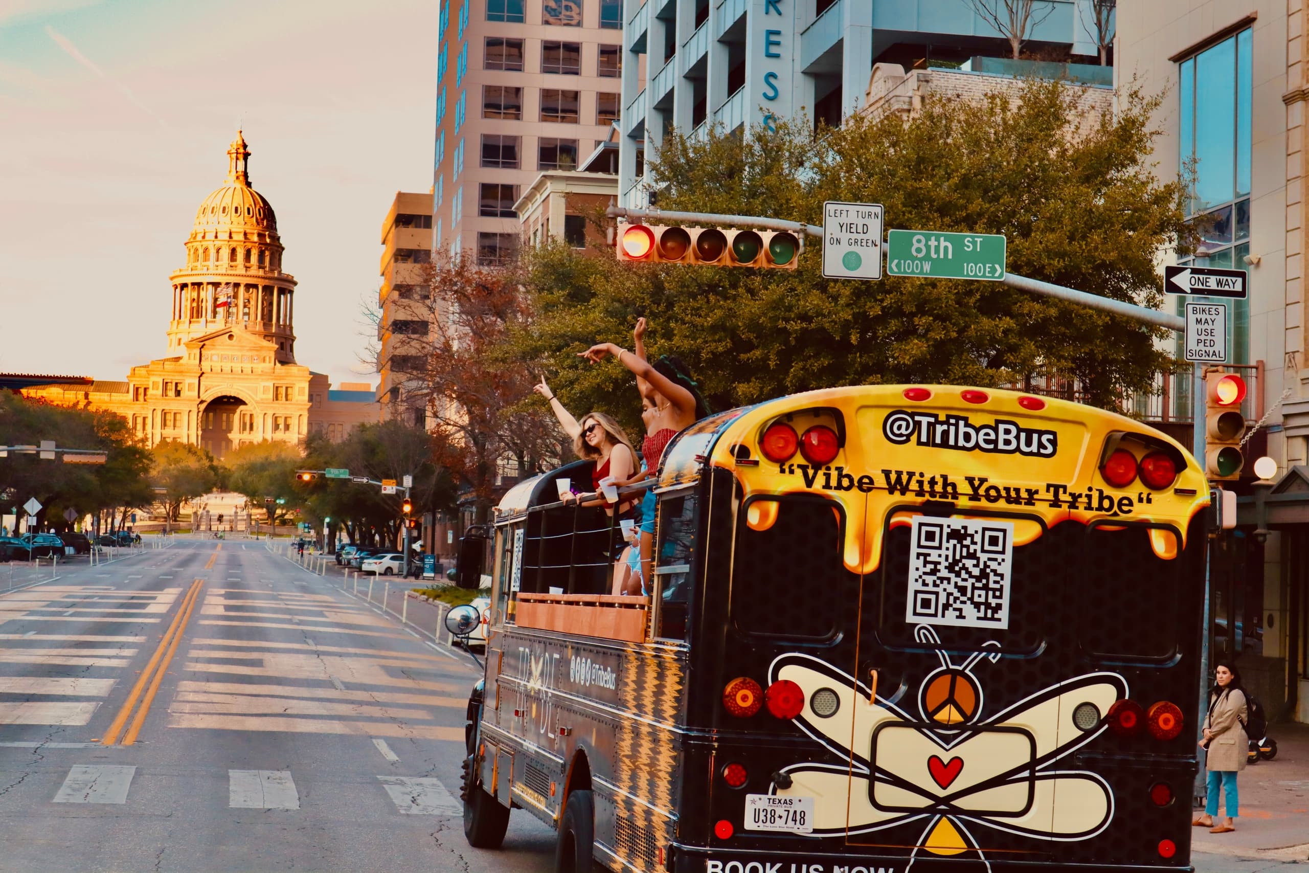 Austin Roofless Party Bus Tour by Tribe Bus Tours
