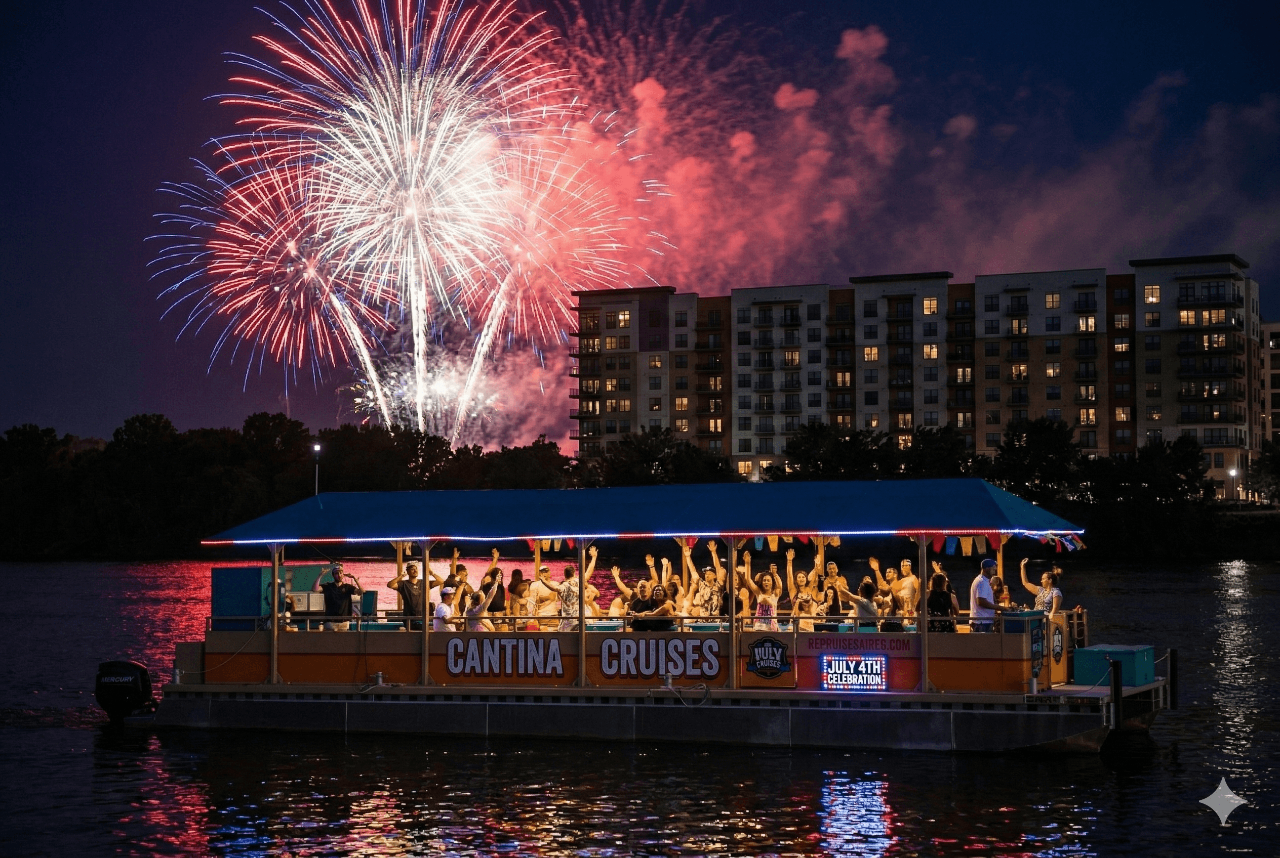 July 4th Fireworks Private Charter on the Potomac — Cantina Cruises at Navy Yard photo 2