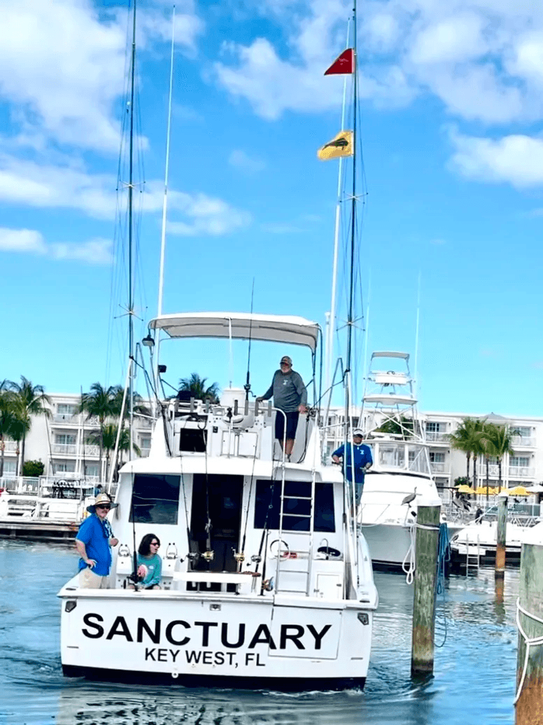 Fishing charter boat Sanctuary docked in Key West Florida