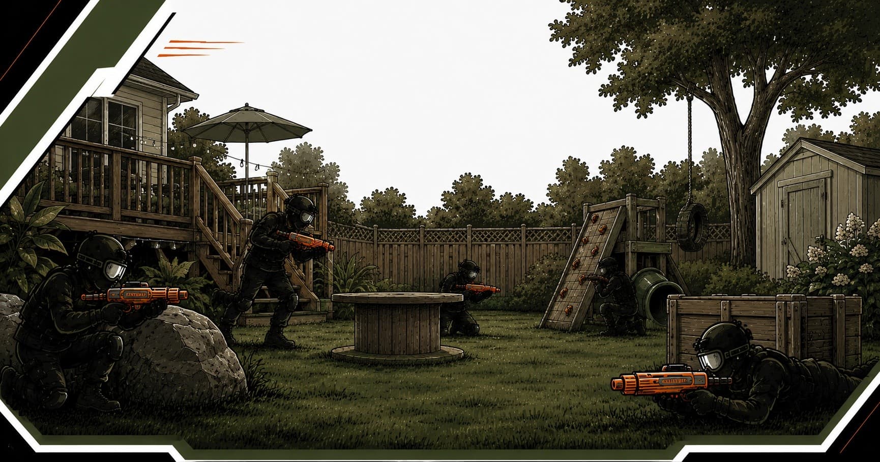 Hosted Foam Blaster Backyard Battle in Greater Boston — Standard Battle Party