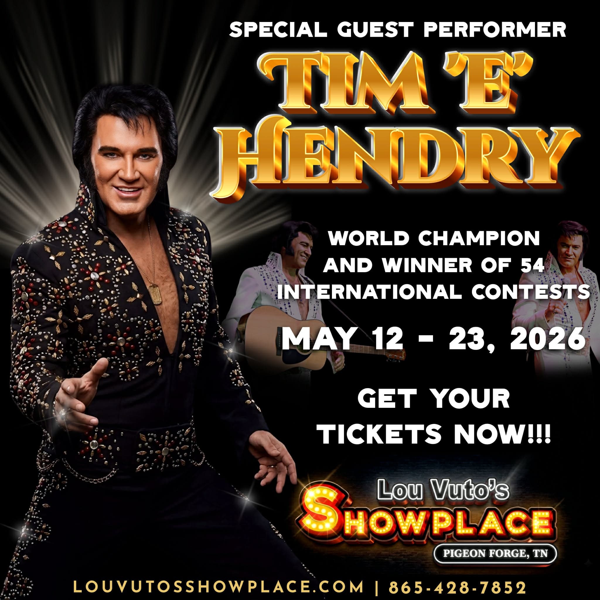Tim "E" Hendry: High-Energy Elvis Tribute Show in Pigeon Forge