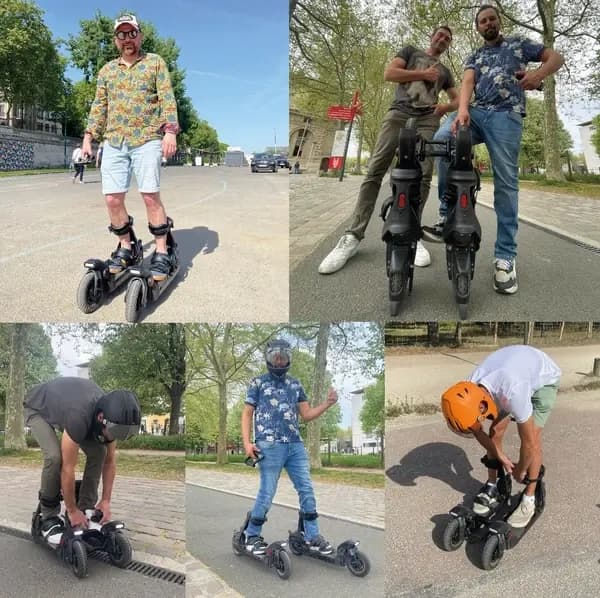 Skwheel Electric Skiing in Bois de Boulogne: Motorized Roller Skis in Paris photo 1