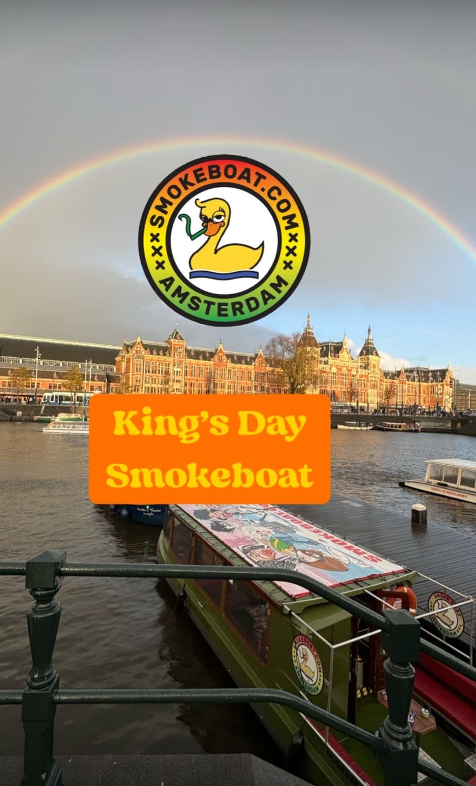 King's Day Canal Cruise from Central Station: Smoke and Drift Through Amsterdam's Canal Ring photo 1