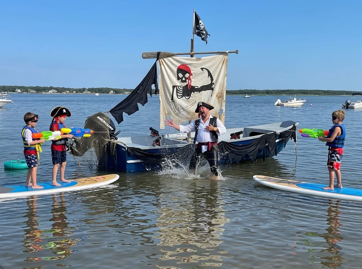 Family Pirate Kayak Adventure on Cape Cod: Mashpee Treasure Quest