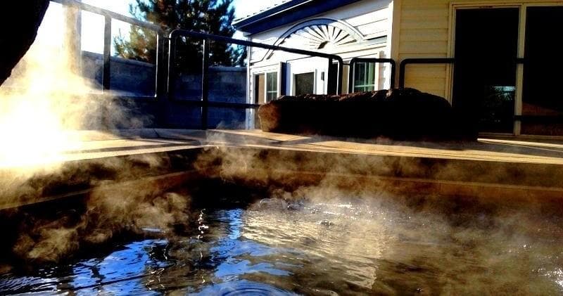 Private Hot Tub Relaxation at Roystone Hot Springs, Idaho