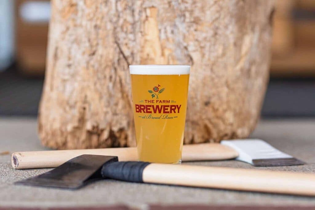 Axe Throwing Challenge at The Farm Brewery in Broad Run
