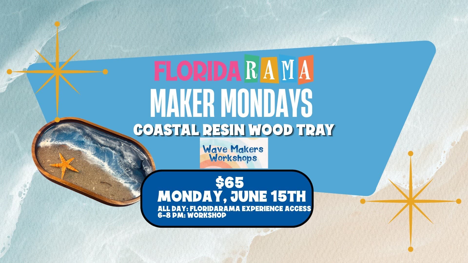 Coastal Resin Wood Tray Workshop at FloridaRAMA — Make a Gulf-Inspired Keepsake in St. Petersburg photo 1