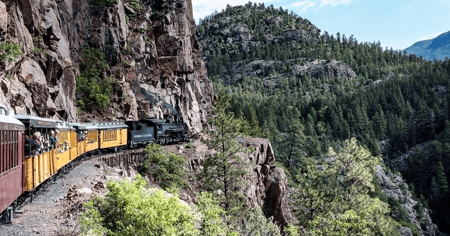 Wide desert canyon overlook, perfect for scenic adventure photos