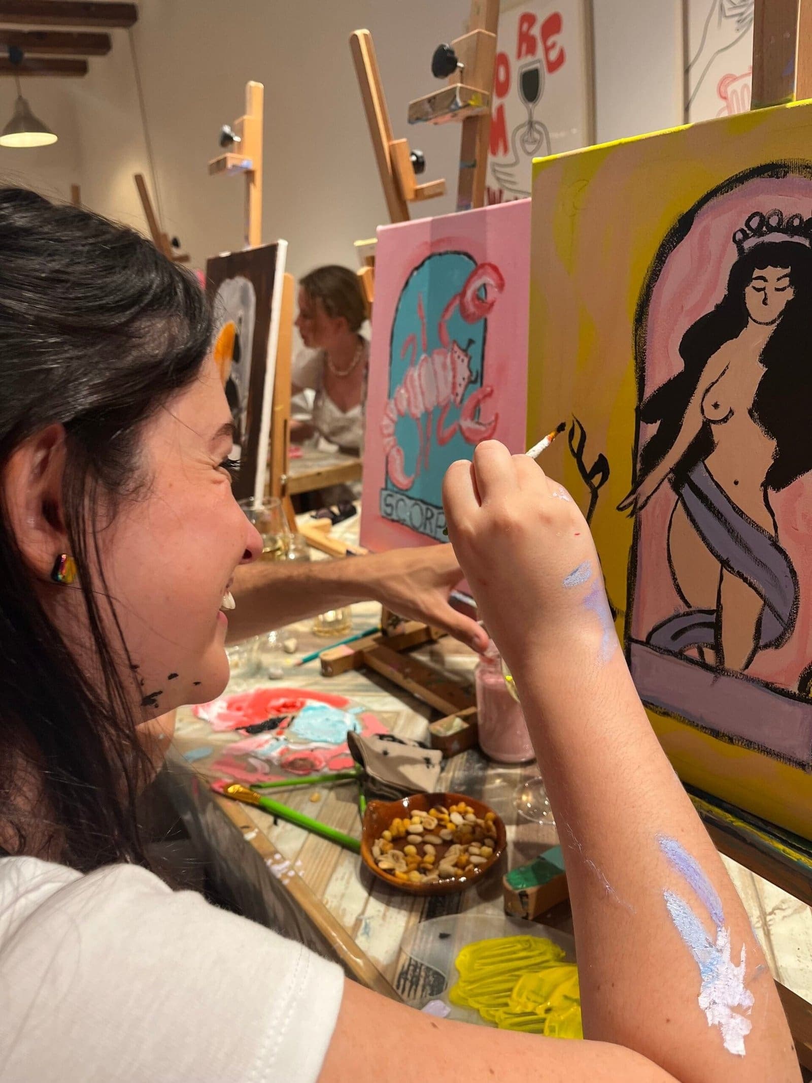 Paint, Pour, Celebrate: Private Birthday Wine & Art Party on Carrer de Verdi, Gràcia photo 1