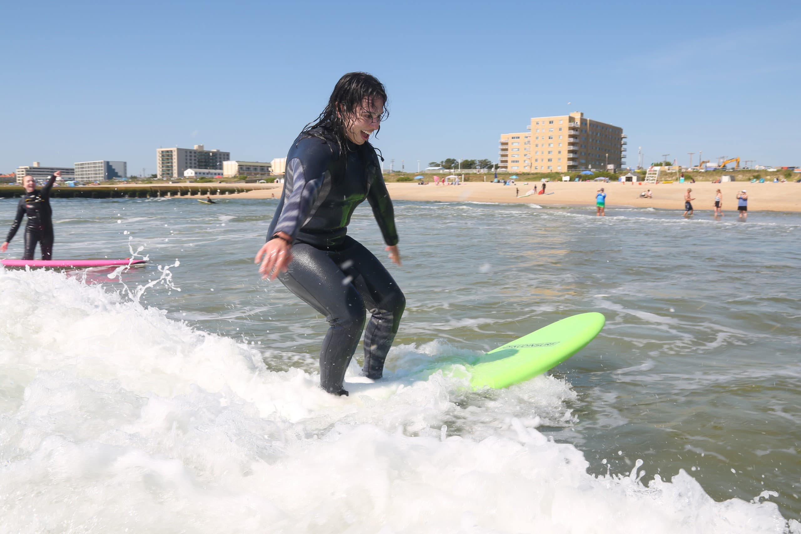 Women's Surfing & Yoga at Long Branch: Beginner Surf Class with Yoga and Organic Juice photo 3