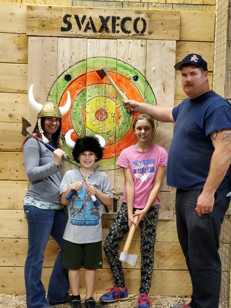 Birthday Axe Throwing Party in Front Royal, Virginia