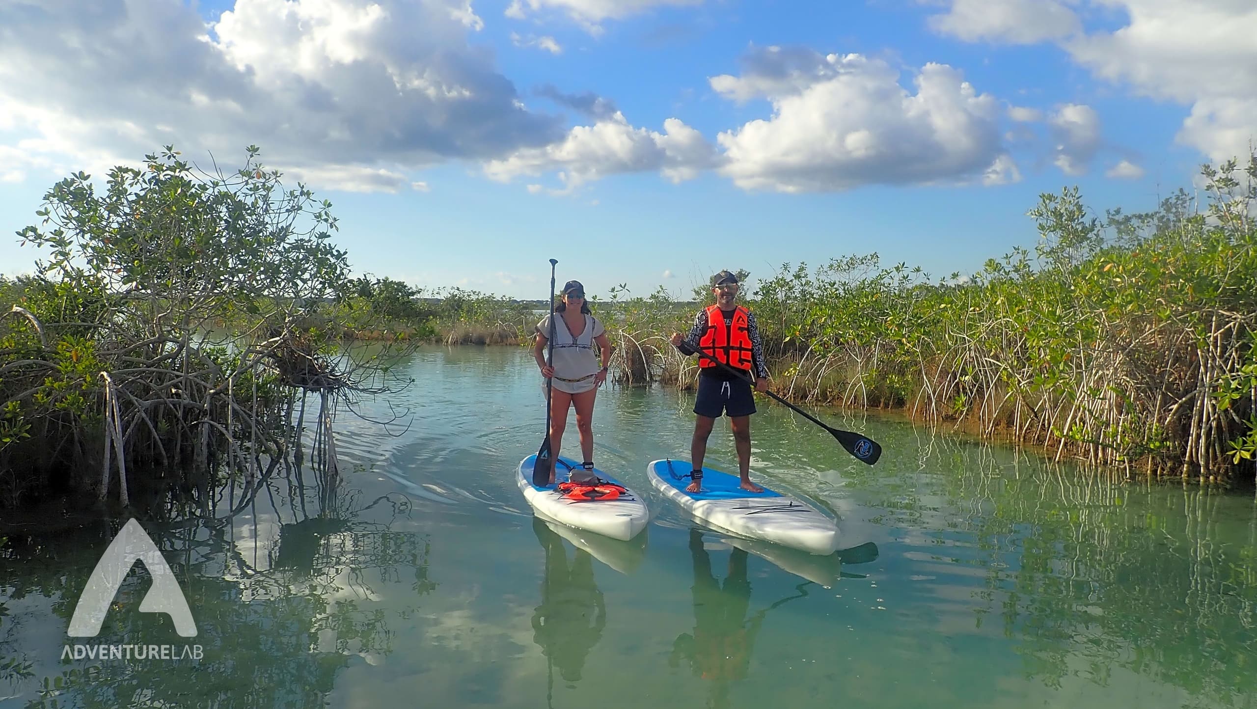 Stand-Up Paddleboarding in Bacalar with Adventure Lab