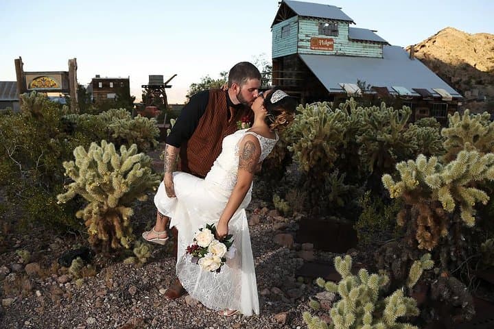 Eldorado Canyon Ghost Town Wedding — Outdoor Ceremony from Las Vegas photo 3