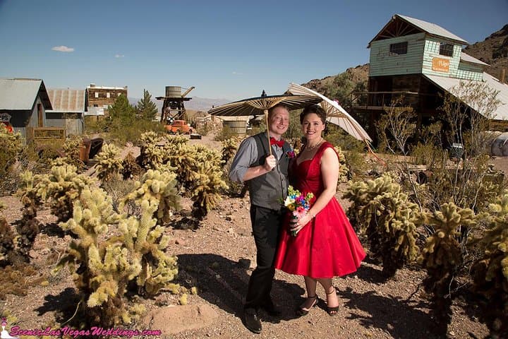 Eldorado Canyon Ghost Town Wedding — Outdoor Ceremony from Las Vegas photo 4