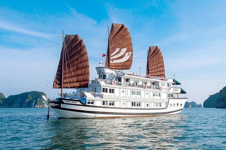 Halong Bay Luxury Overnight Cruise: 2-Day Tai Chi, Cave Visits & Cooking Class