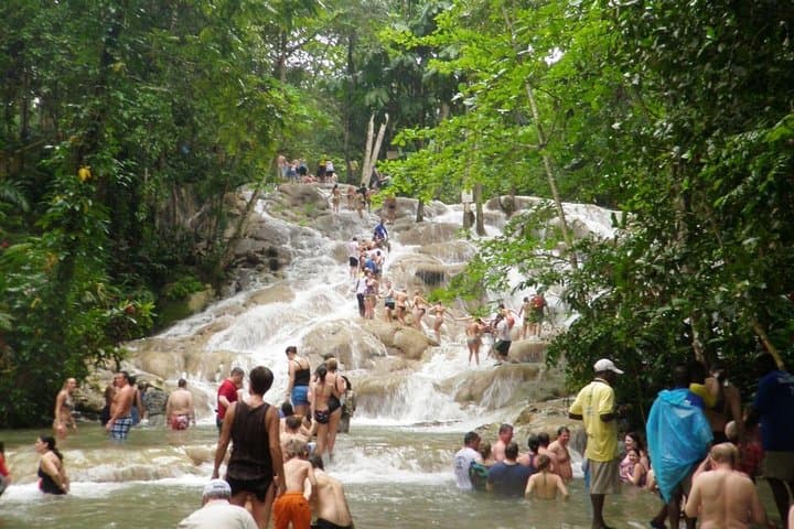 Dunns River Falls & Martha Brae Rafting: Private Day Tour with Lunch