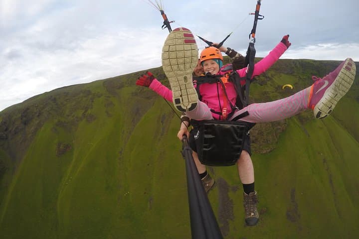 Tandem Paragliding from Vík — Reynisfjall Flights over the Black Sand Coast photo 2