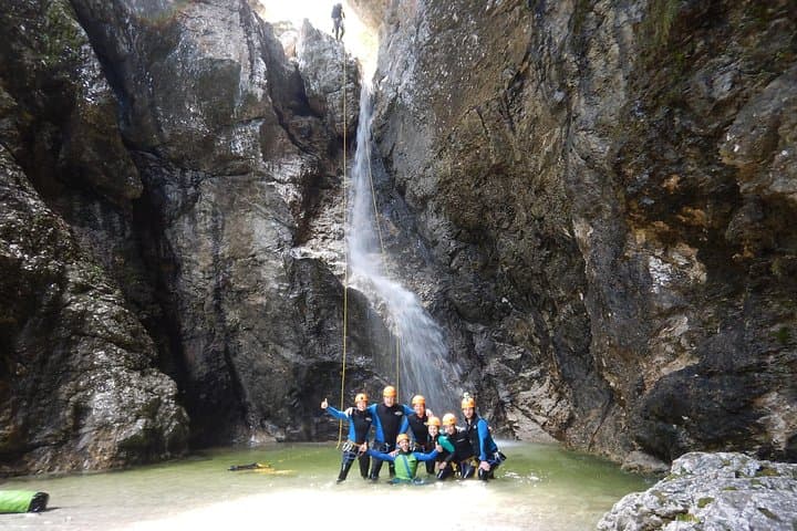 Canyoning in Fratarica Canyon: Waterfall Descent Near Bovec