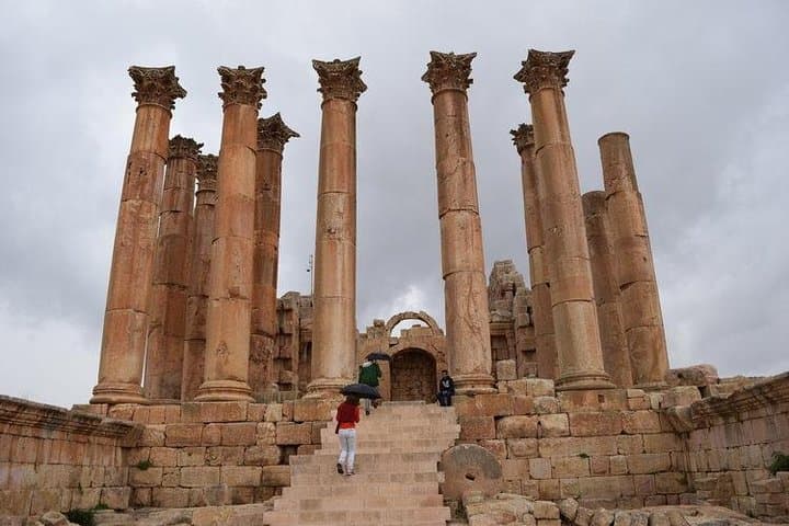 Private Day Trip to Jerash, Umm Qais & Ajloun Castle from Amman — Roman Roads to Hilltop Fortresses
