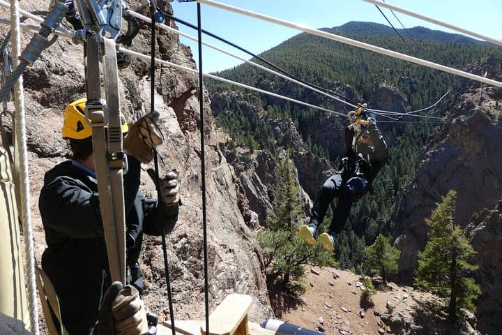 Fins Course Scenic Zipline Tour Over Seven Falls Canyon — Colorado Springs Zipline Adventure photo 4
