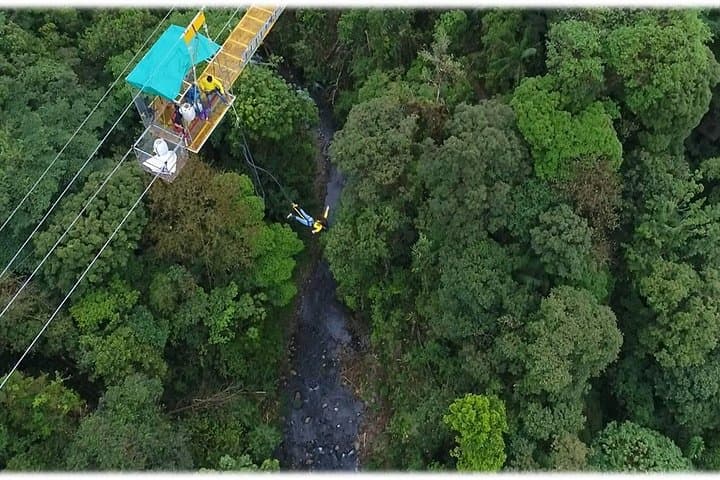 Bungee and Canopy Zipline Adventure near La Fortuna — 150m Bungee & 10-Platform Cloud Forest Canopy photo 1