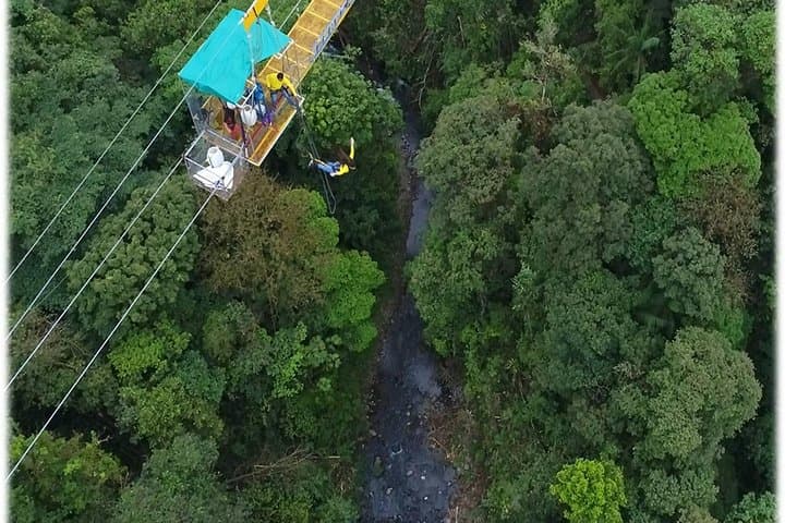 150m Bungee Jump & Cloud-Forest Canopy Zipline near San José